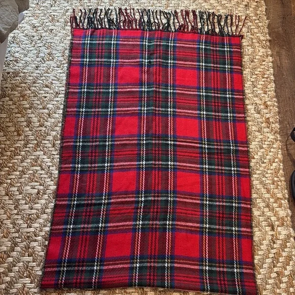 Reversible scarf plaid and leopard print - Picture 2 of 5